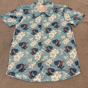 Eugene Emeralds Exploding Whales Minor League Baseball Hawaiian Shirt Men's Xl